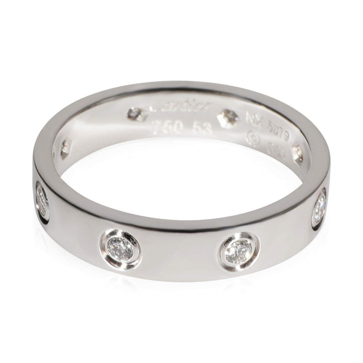 Cartier Love Diamond Wedding Band in 18k White Gold 0.19 CTW