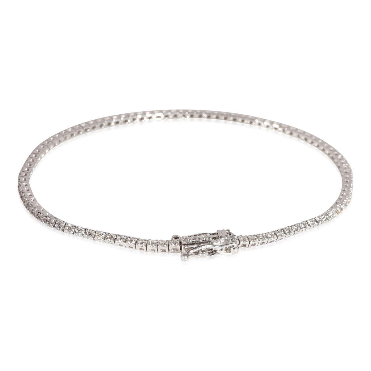 Diamond Micro Tennis Bracelet in 18K White Gold 1 CTW