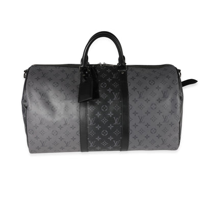 Louis Vuitton Monogram Eclipse Reverse Keepall Bandoulière 50