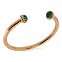 Piaget Possession Malachite Diamond Bangle in 18K Rose Gold 0.38 CTW