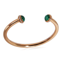 Piaget Possession Malachite Diamond Bangle in 18K Rose Gold 0.38 CTW