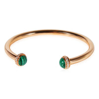 Piaget Possession Malachite Diamond Bangle in 18K Rose Gold 0.38 CTW