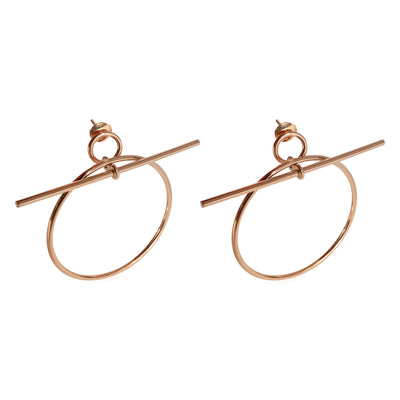 Hermes Medium Loop Earrings in 18k Yellow Gold