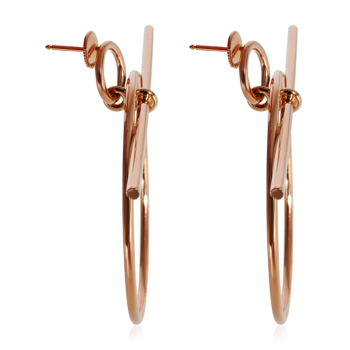 Hermes Medium Loop Earrings in 18k Yellow Gold