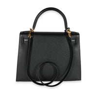 Hermès Black Epsom Sellier Kelly 28 GHW