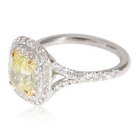 Tiffany & Co. Soleste Diamond  Ring in 18KYG/Plat Fancy Yellow 1.55 CTW