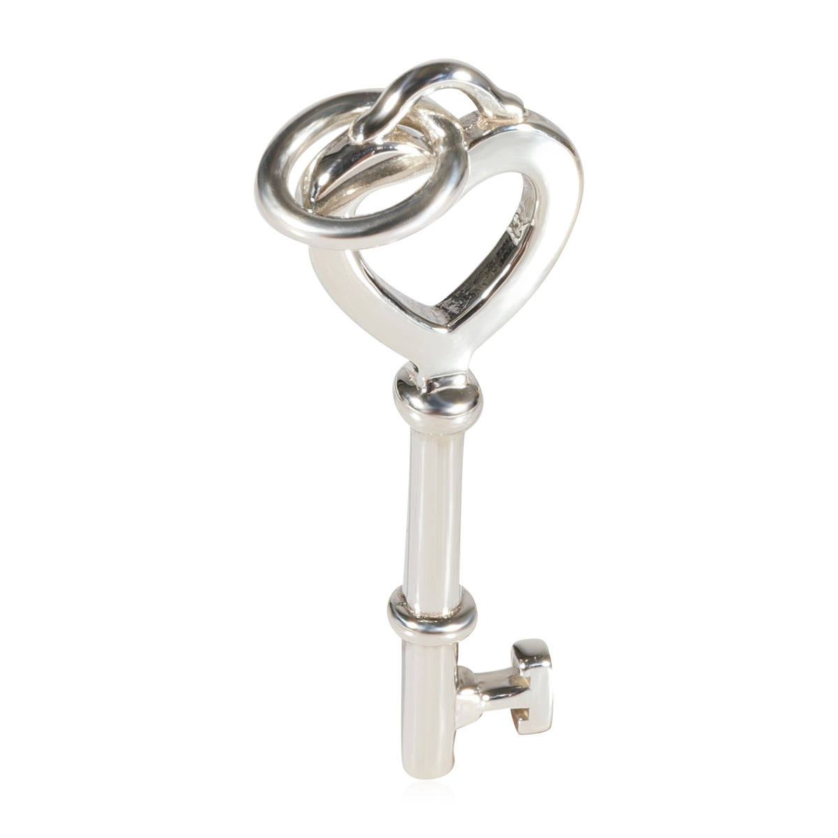 Tiffany & Co. Mini Heart Key Pendant in 925 Sterling Silver