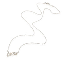 Tiffany & Co. Paloma Picasso Graffiti Love Necklace in 925 Sterling Silver