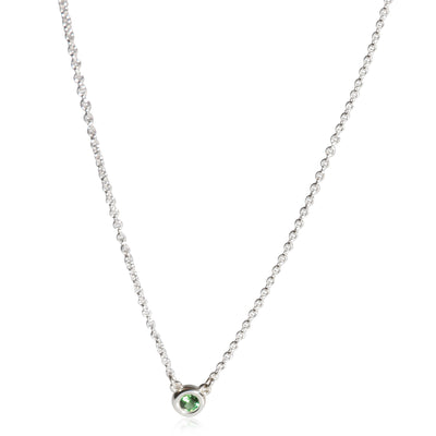 Tiffany & Co. Elsa Peretti Tsavorite Necklace in 925 Sterling Silver