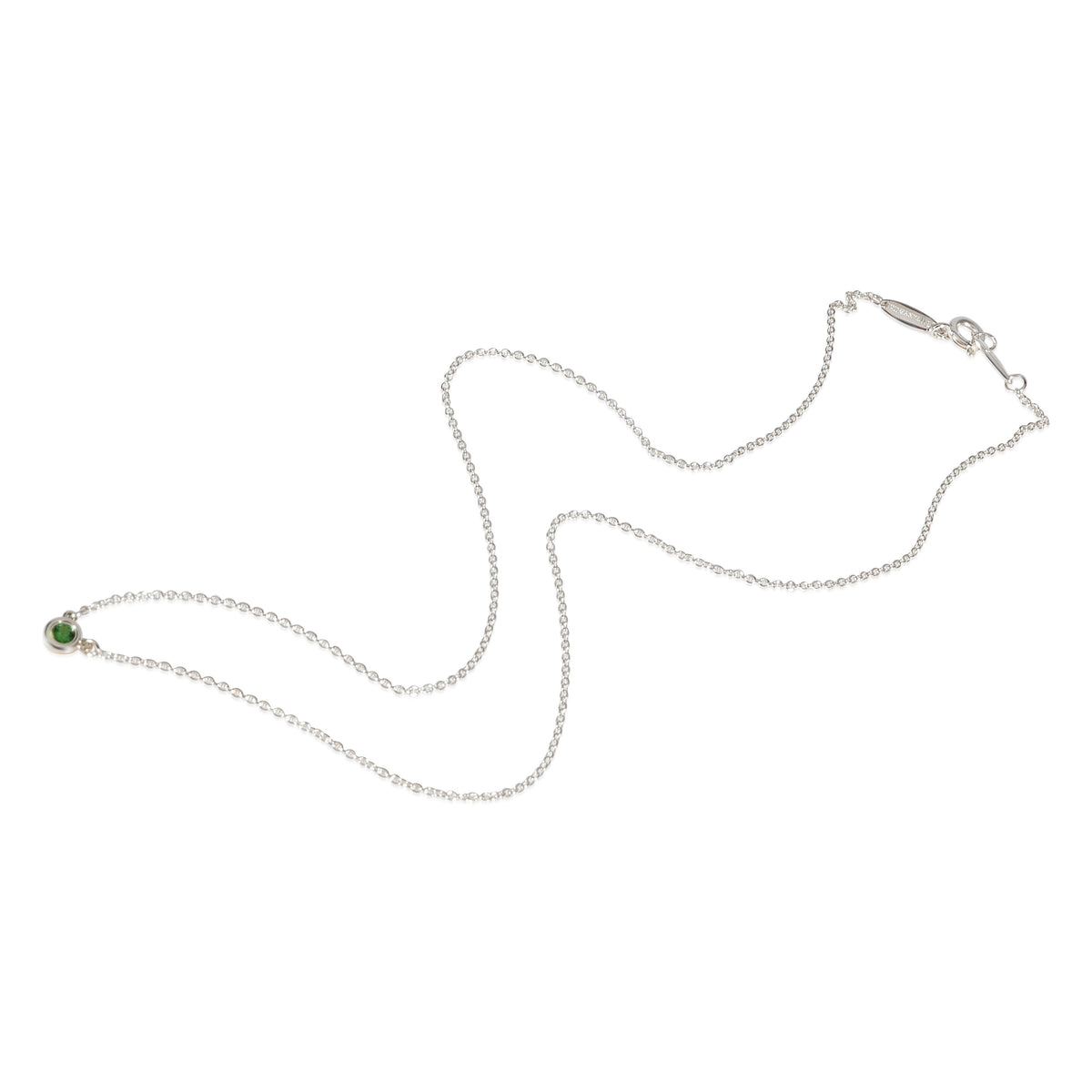 Tiffany & Co. Elsa Peretti Tsavorite Necklace in 925 Sterling Silver