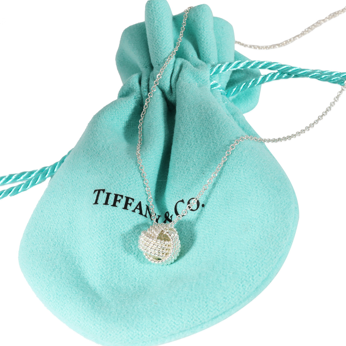 Tiffany & Co RARE Silver 18K Gold Bow Knot Necklace! | eBay