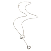 Tiffany & Co. Elsa Peretti Open Heart Lariat Necklace in 925 Sterling Silver