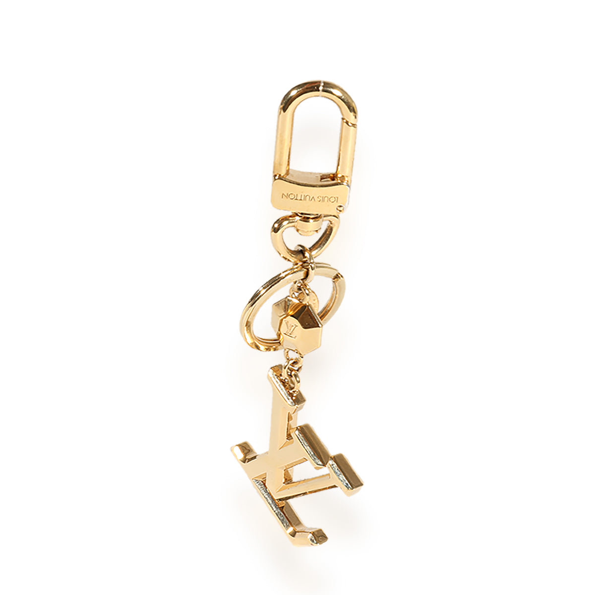 Louis Vuitton LV Facettes Bag Charm & Key Holder Gold Metal