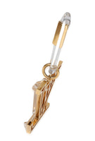 Louis Vuitton Clear Resin & Gold Metal LV Prism Bag Charm