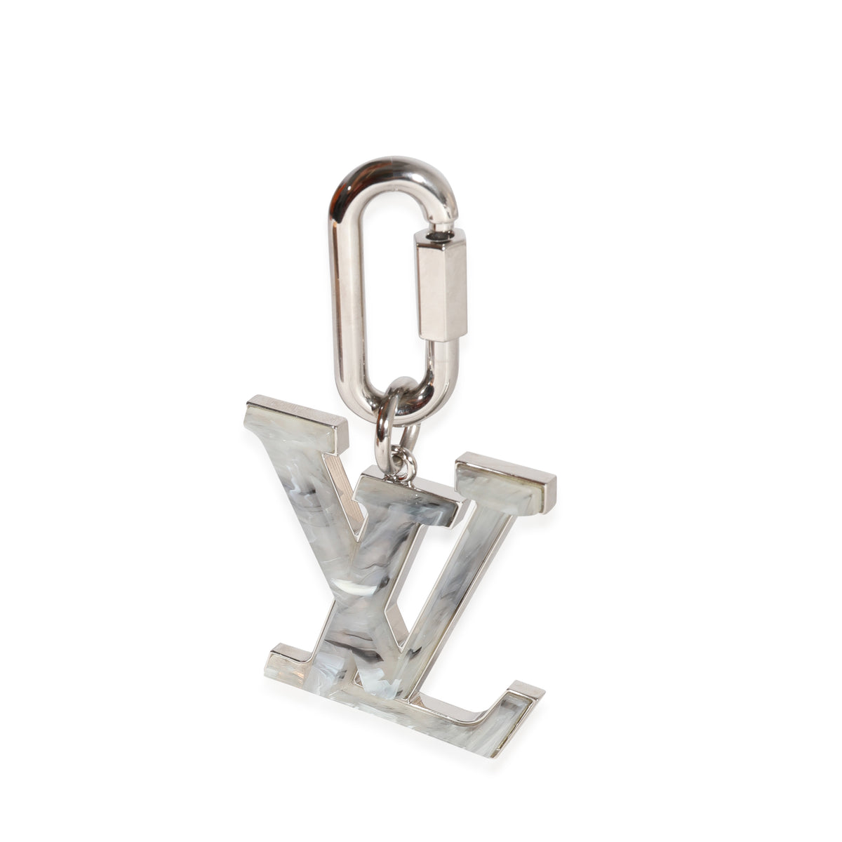 Louis Vuitton Marble Resin & Silver Metal LV Prism Bag Charm