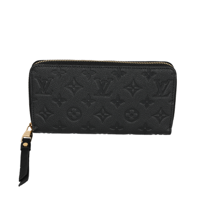 Louis Vuitton Black Monogram Empreinte Zippy Wallet