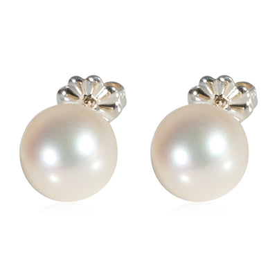 Tiffany & Co. Ziegfeld Collection Pearl Earrings in 925 Sterling Silver