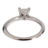 Tiffany & Co. Princess Cut Diamond Solitaire Ring in Platinum G VVS1 1.08 Ct