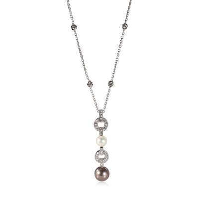 Cartier Himalia Pearl and Diamond  Pendant in 18K White Gold 1.3 CTW