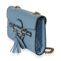 Light Blue Microguccissima Mini Emily Bag