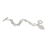 Tiffany & Co. Toggle Bracelet with Heart Charm in 925 Sterling Silver