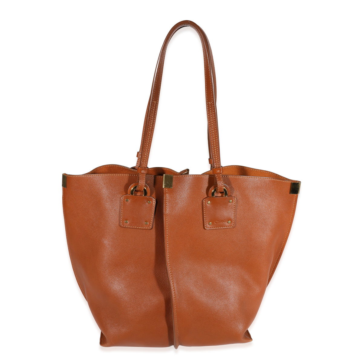Chloe Caramel Leather Medium Vick Shoulder Bag