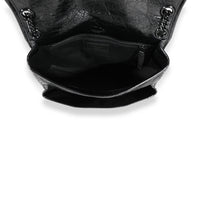 Saint Laurent So Black Crinkled Vintage Leather Medium Niki Flap Bag