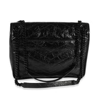 Saint Laurent So Black Crinkled Vintage Leather Medium Niki Flap Bag