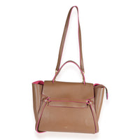 Celine Brown & Hot Pink Smooth Leather Mini Belt Bag