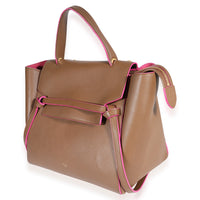 Celine Brown & Hot Pink Smooth Leather Mini Belt Bag