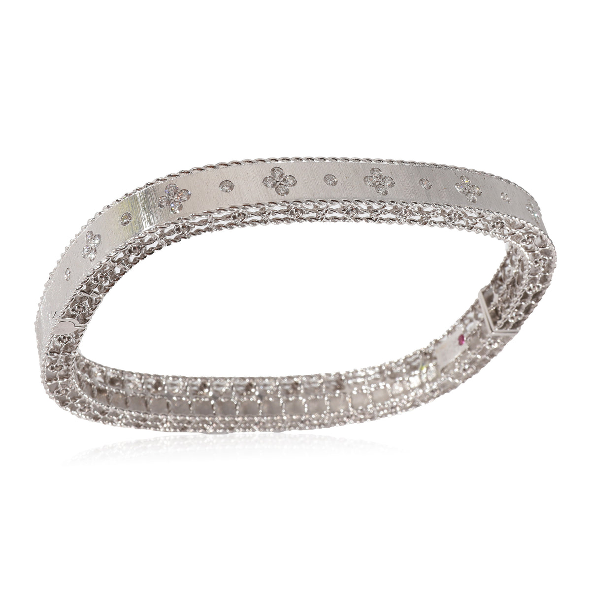 Roberto Coin Princess Diamond Bracelet in 18k White Gold 0.48 CTW