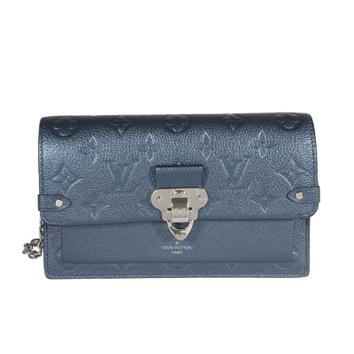 Louis Vuitton Navy Nacre Monogram Empreinte Vavin Chain Wallet