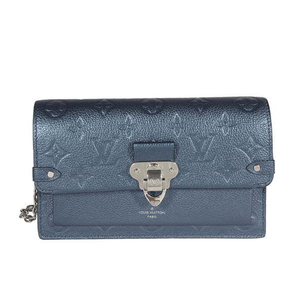 Louis Vuitton Platine Monogram Empreinte Vavin Chain Wallet Silver Hardware, 2021 (Like New), Womens Handbag