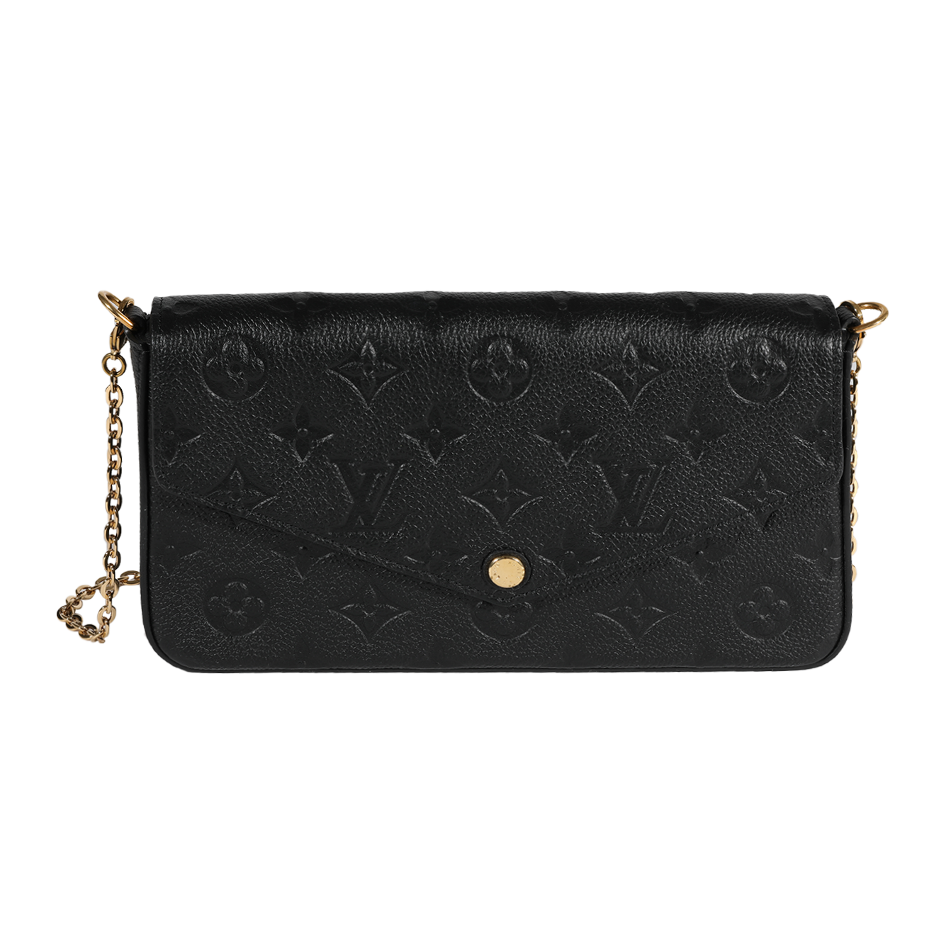 Louis Vuitton Felicie Pochette Monogram Empreinte Leather Black 2317166