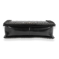 Chanel Black Quilted Calfskin Chained Medium Boy Bag