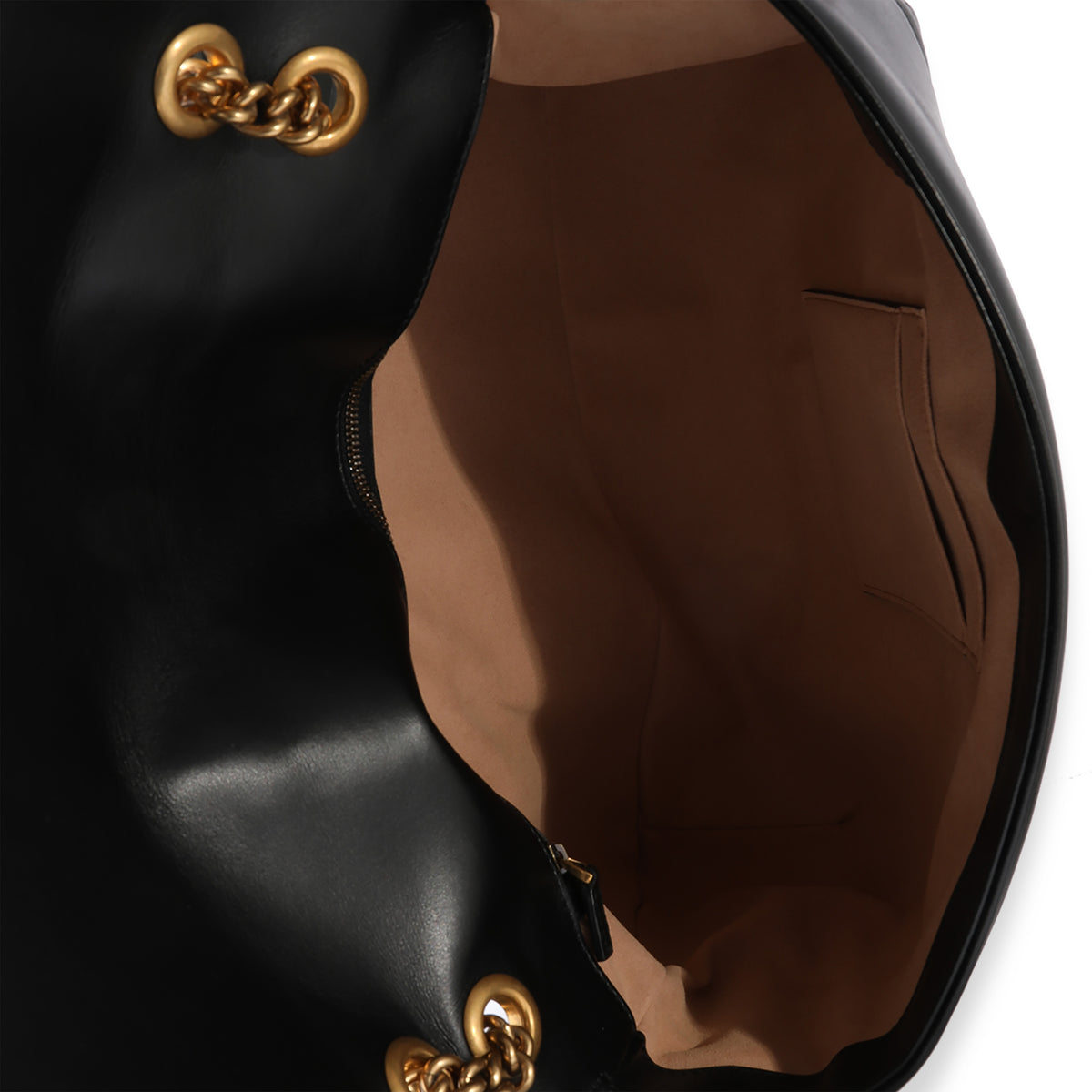 Gucci Black Matelassé Leather Large Marmont Shoulder Bag