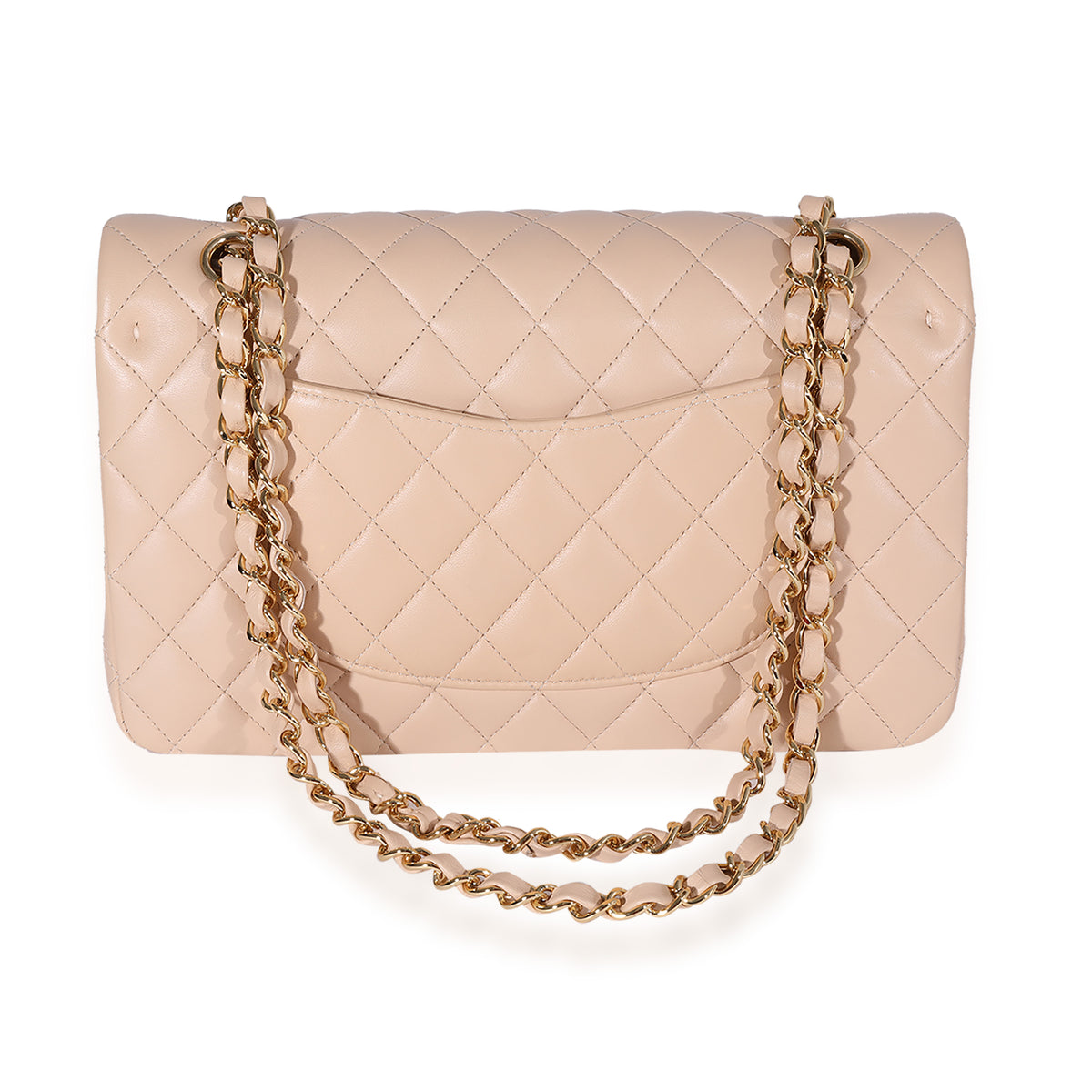 Chanel Beige Quilted Lambskin Medium Classic Double Flap Bag, myGemma, FR