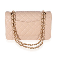 Chanel Beige Quilted Lambskin Medium Classic Double Flap Bag