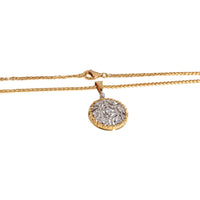 Buccellati Ramage Round Diamond Pendant in 18k White Gold/Yellow Gold 0.14 CTW