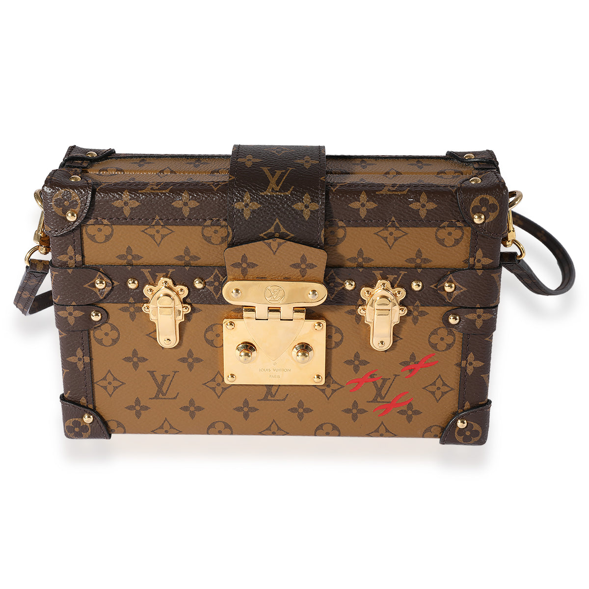 Louis Vuitton Mother-of-Pearl Petite Malle Cross-Body Bag