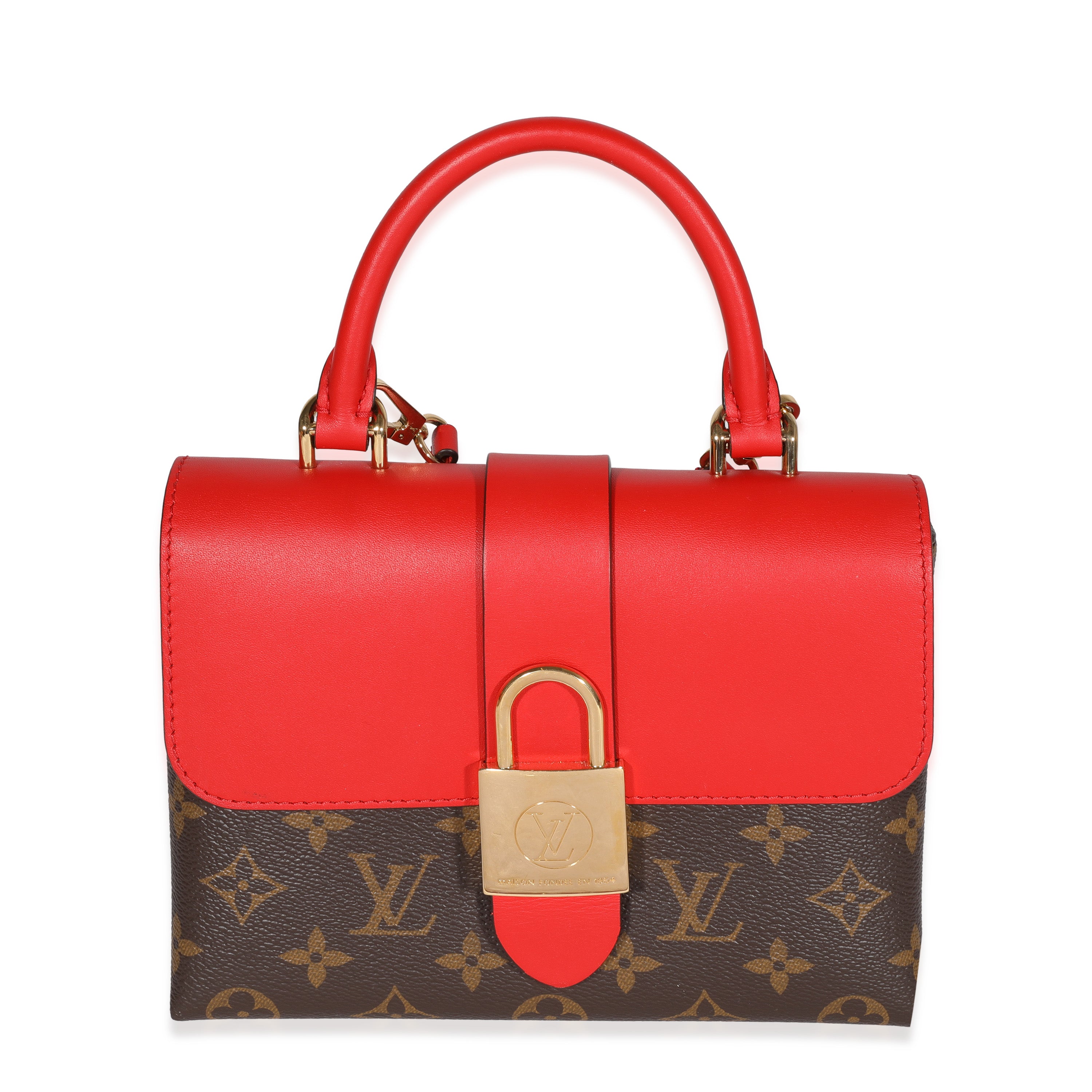 Louis Vuitton Navy Blue/Red Lockmeto Bag