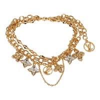 Louis Vuitton Blooming Bracelet in Gold Tone Strass