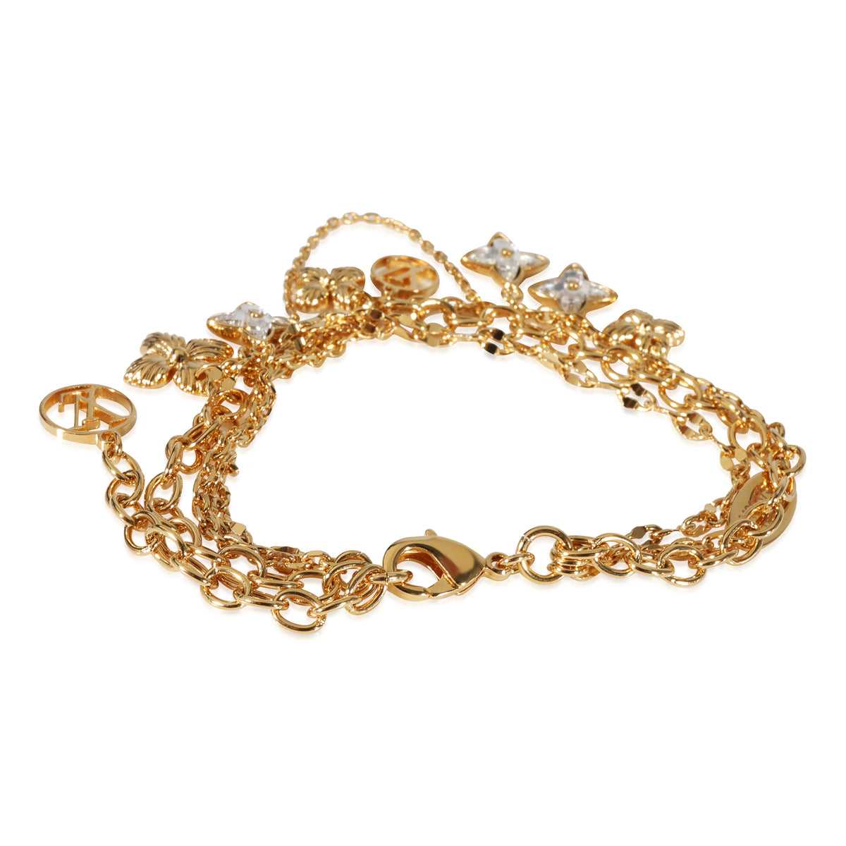 LOUIS VUITTON Blooming Strass Bracelet Gold 1229185