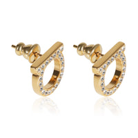 Salvatore Ferragamo Gancini Crystal Earrings