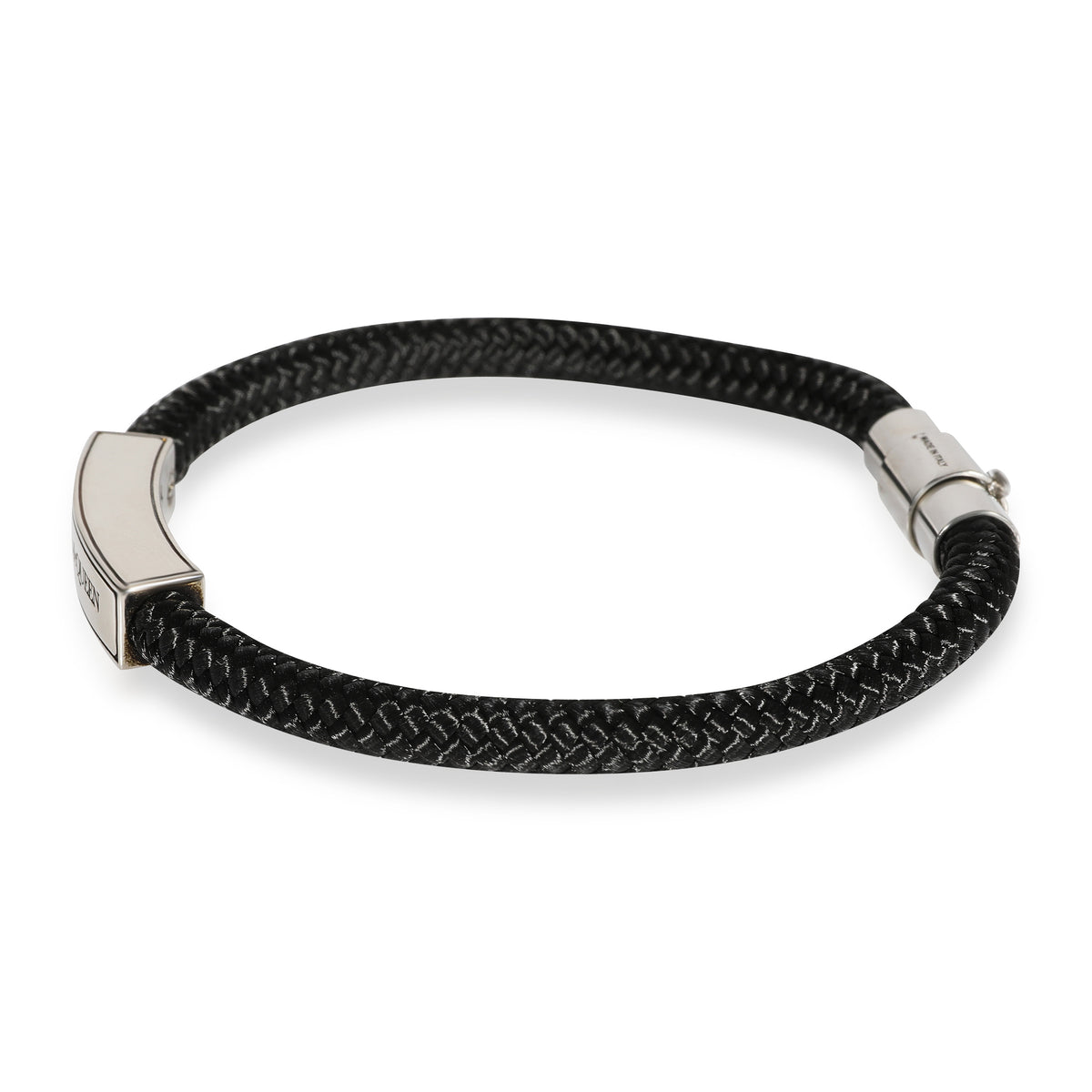 Alexander McQueen Cordino Silver Tone Bracelet