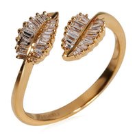 Anita Ko Palm Leaf Ring iin 18k Yellow Gold 0.37 CTW, Small Model