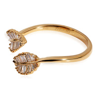 Anita Ko Palm Leaf Ring iin 18k Yellow Gold 0.37 CTW, Small Model