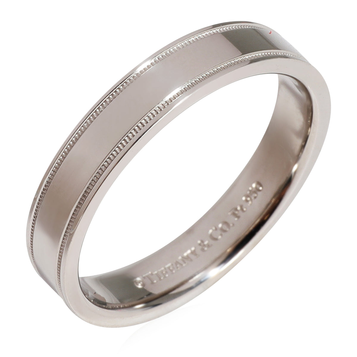 Tiffany & Co. Essentials Milgrain Diamond Wedding Band in Platinum 0.01 CTW