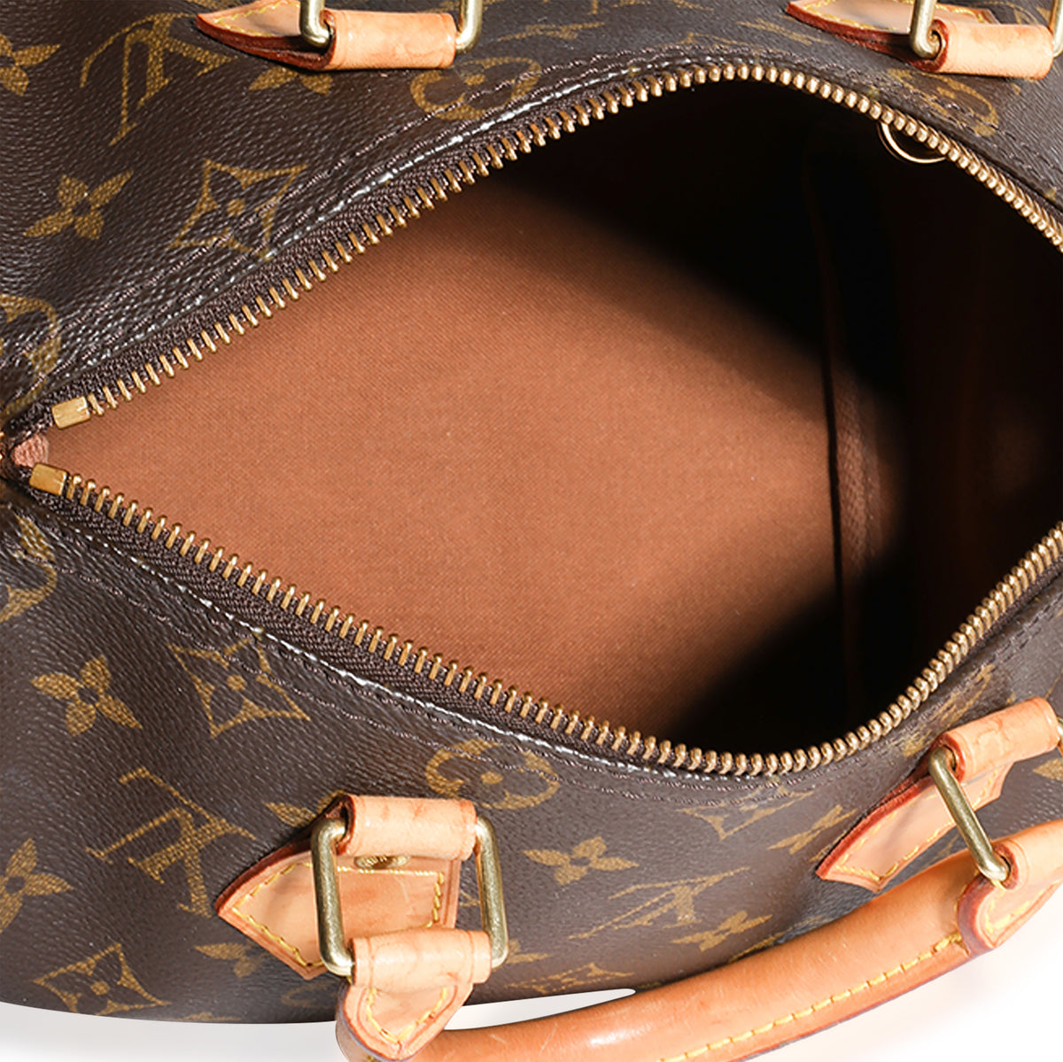 Louis Vuitton Monogram LV SPEEDY 25 Handbag Browns Canvas Bag - FAIR to GOOD