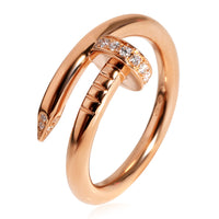 Cartier Juste Un Clou Ring with Diamonds in 18k Rose Gold 0.13 CTW